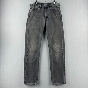 Vintage Levis Jeans Mens 32x32 (Fits 31x32) Black Orange Tab 505 90s Made in USA